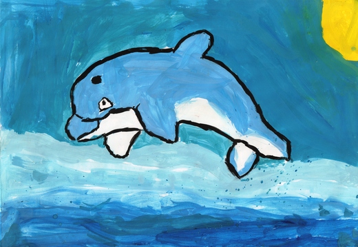 Дельфін в морі